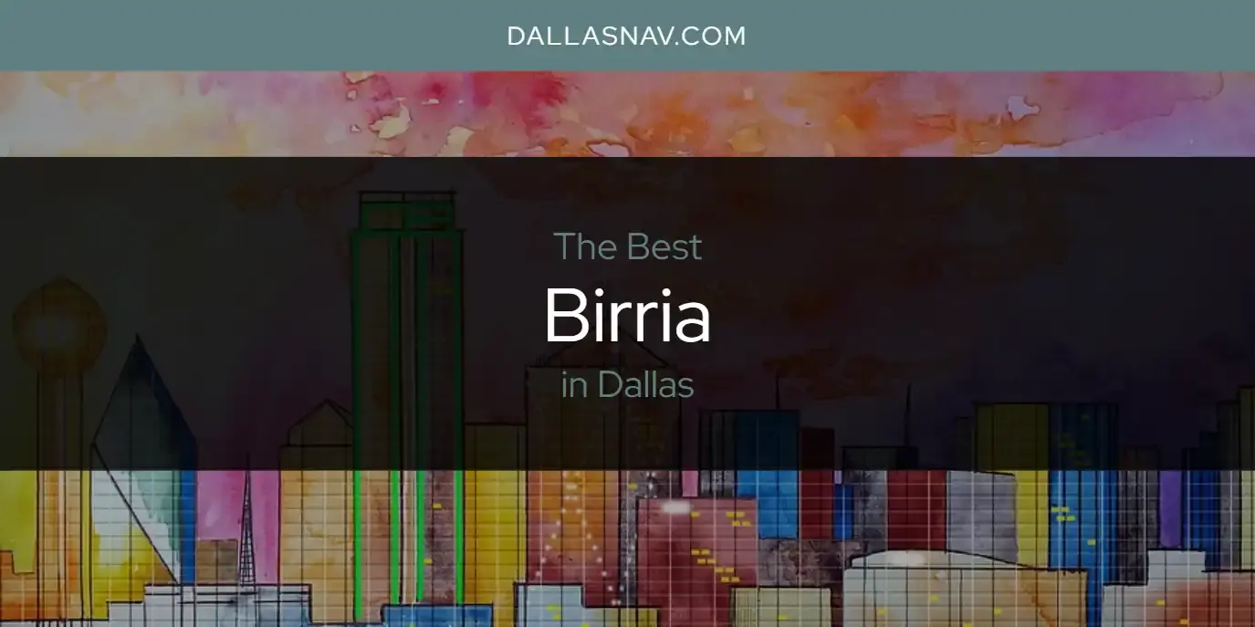 The Absolute Best Birria in Dallas  [Updated 2024]