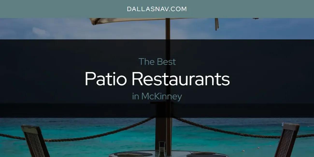 McKinney's Best Patio Restaurants [Updated 2024]