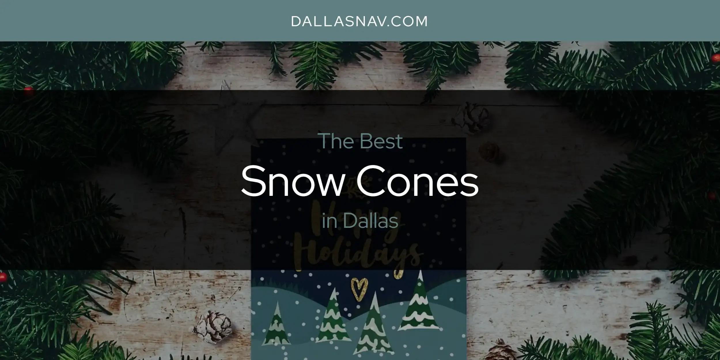 Dallas' Best Snow Cones [Updated 2023]